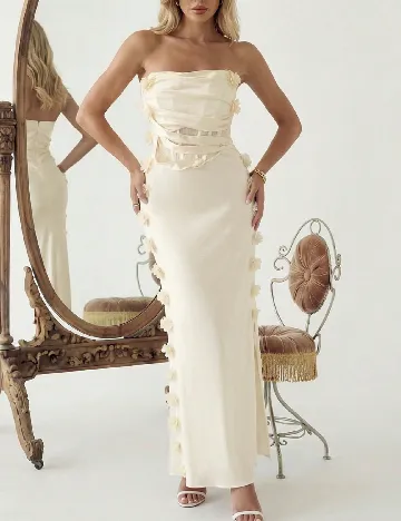 Rochie lunga SHEIN, crem