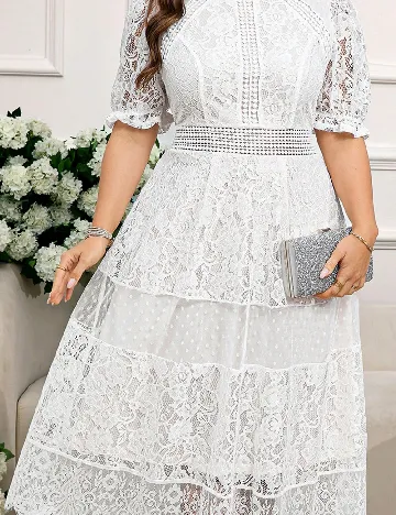 Rochie medie SHEIN CURVE, alb