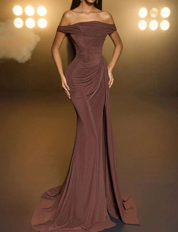 Rochie lunga SHEIN, maro