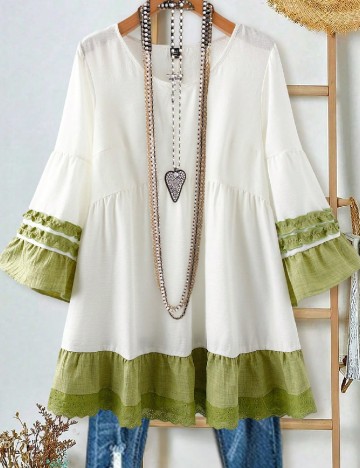 Bluza SHEIN CURVE, alb
