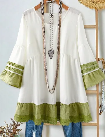 Bluza SHEIN CURVE, alb