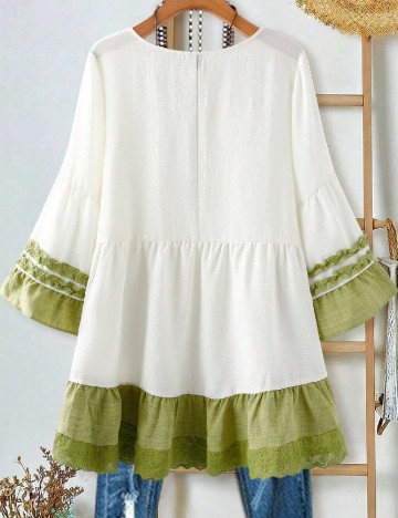 Bluza SHEIN CURVE, alb