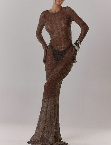 Rochie lunga Musera, maro