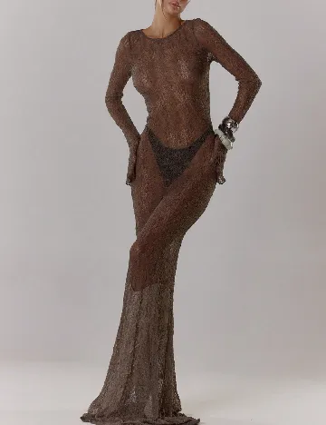 Rochie lunga Musera, maro