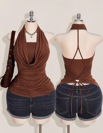 Top SHEIN CURVE, maro