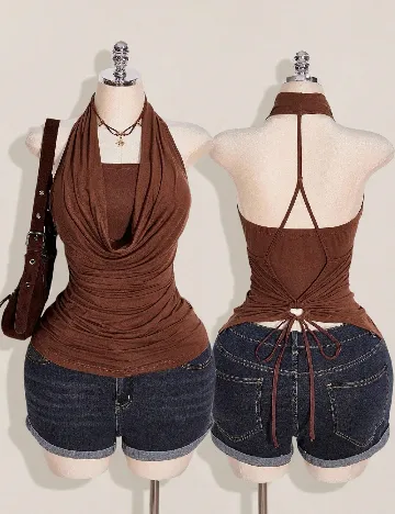 Top SHEIN CURVE, maro