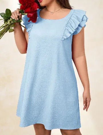 Rochie scurta SHEIN CURVE, albastru