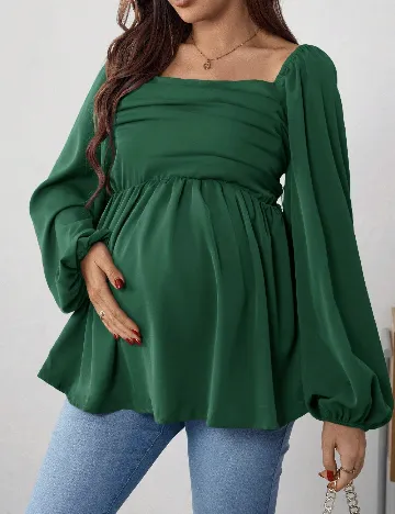 Bluza SHEIN Maternity, verde