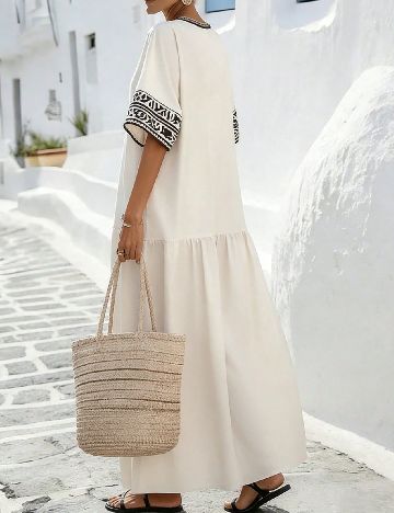 Rochie lunga SHEIN, crem
