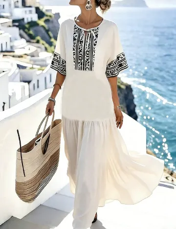 Rochie lunga SHEIN, crem