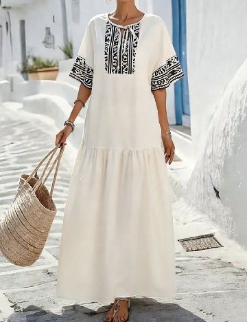 Rochie lunga SHEIN, crem
