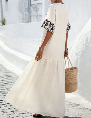 Rochie lunga SHEIN, crem