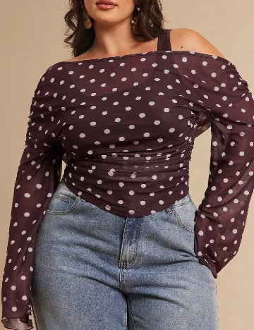 Bluza SHEIN CURVE, maro