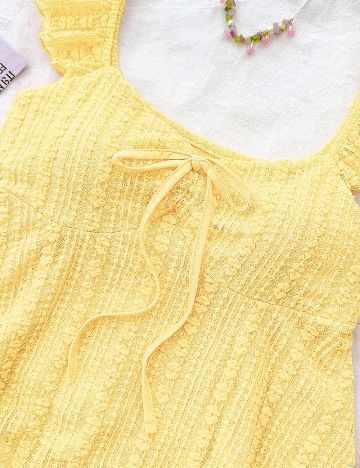 Top Shein Kids, galben