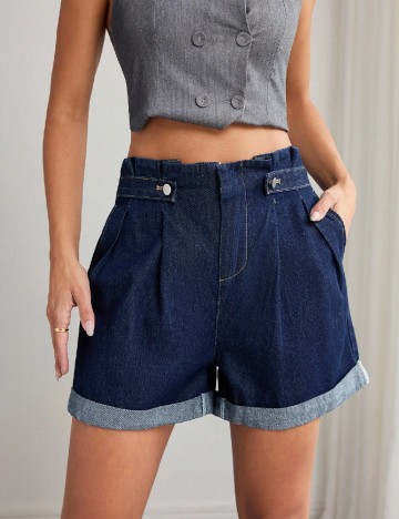 Pantaloni scurti SHEIN, bleumarin