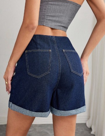 Pantaloni scurti SHEIN, bleumarin