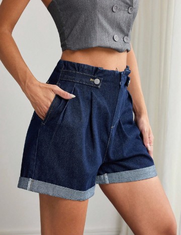 Pantaloni scurti SHEIN, bleumarin
