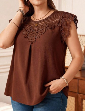 Bluza Emery Rose Curve, maro
