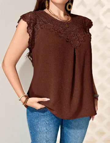 Bluza Emery Rose Curve, maro