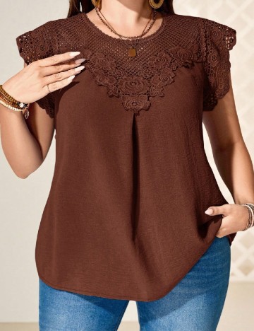 Bluza Emery Rose Curve, maro
