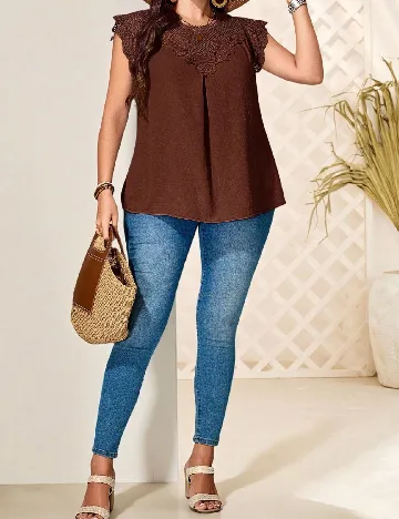 Bluza Emery Rose Curve, maro