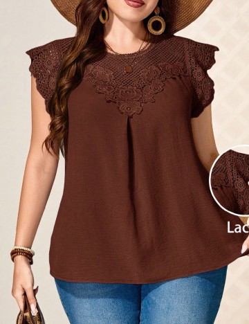 Bluza Emery Rose Curve, maro
