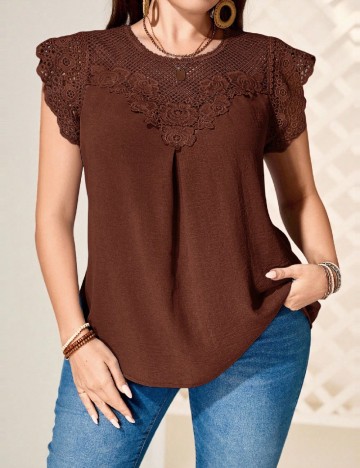 Bluza Emery Rose Curve, maro
