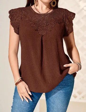 Bluza Emery Rose Curve, maro