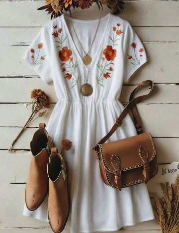 Rochie medie SHEIN, alb