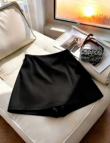 Fusta pantalon SHEIN CURVE, negru