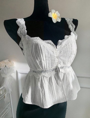 Top SHEIN CURVE, alb