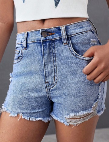Pantaloni scurti Shein Kids, albastru
