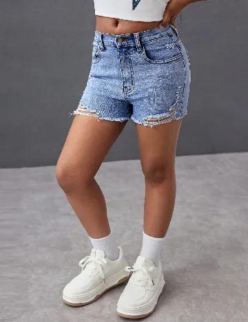 Pantaloni scurti Shein Kids, albastru