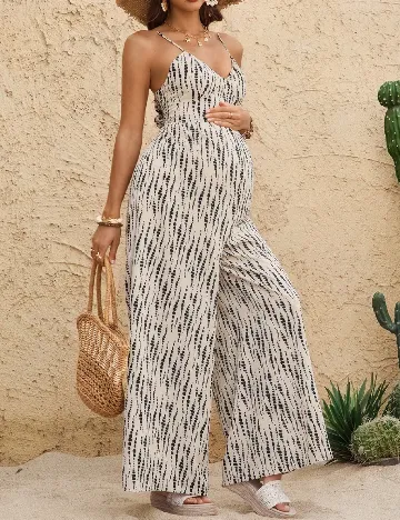 Salopeta SHEIN Maternity, crem