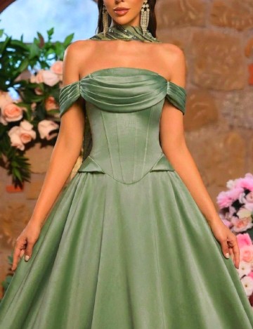 Rochie lunga SHEIN, verde