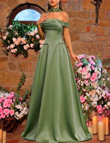 Rochie lunga SHEIN, verde