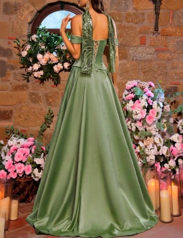 Rochie lunga SHEIN, verde