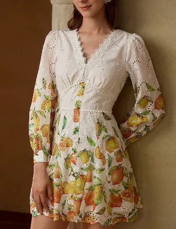 Rochie scurta MOTF, alb
