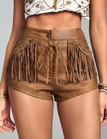 Pantaloni scurti Romwe, maro
