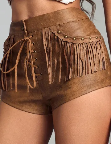 Pantaloni scurti Romwe, maro