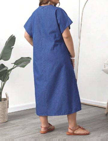 Rochie medie SHEIN CURVE, albastru
