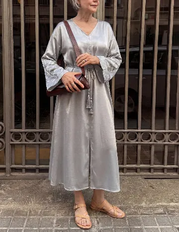Rochie medie Dazy, gri
