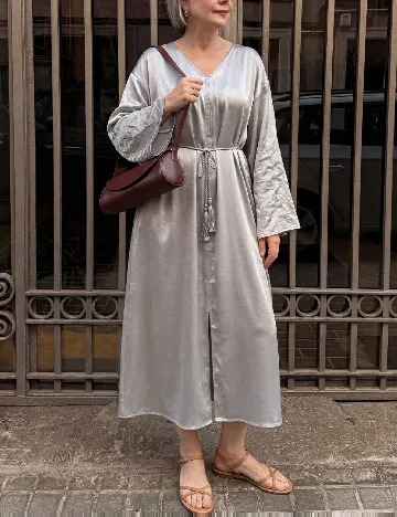 Rochie medie Dazy, gri
