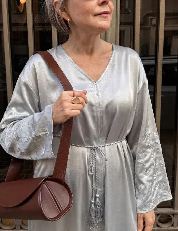 Rochie medie Dazy, gri