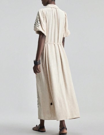 Rochie medie Ontre, bej