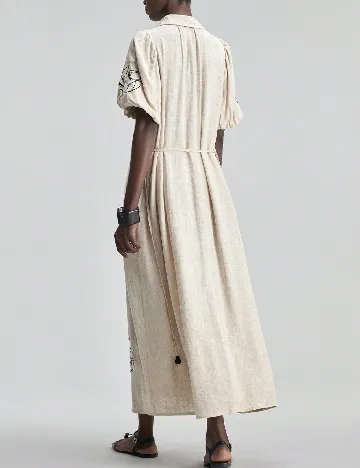 Rochie medie Ontre, bej