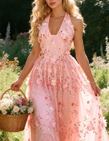 Rochie lunga SHEIN, roz
