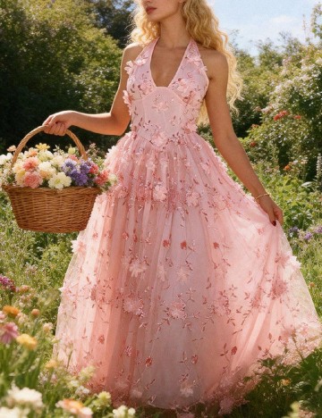 Rochie lunga SHEIN, roz
