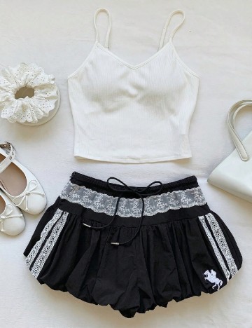 Pantaloni scurti SHEIN, negru
