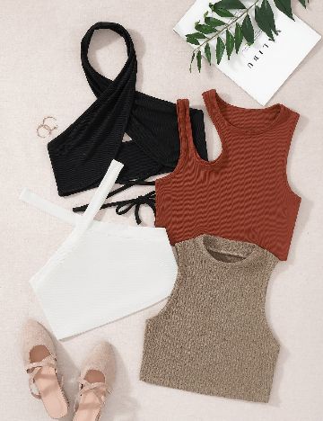 Set topuri 4 bucati SHEIN, mix culori